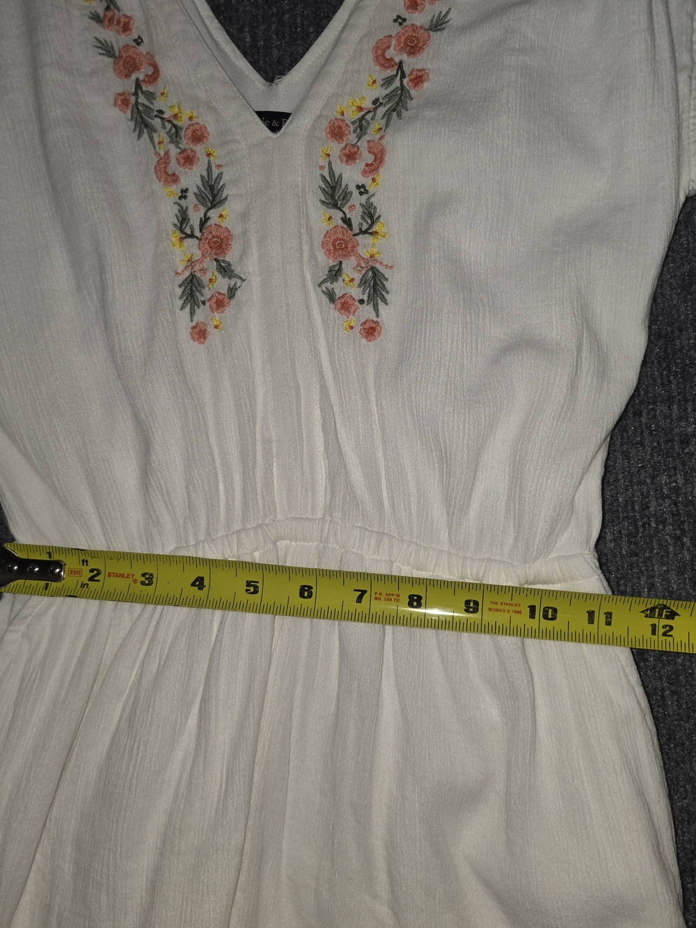 Abercrombie & Fitch White Sleeveless Romper with Back Tie - Picture 6 of 8